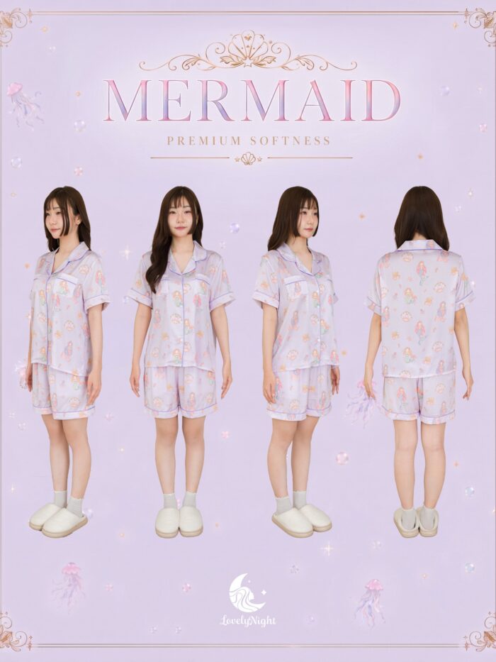 ชุดนอน LovelyNight แขนสั้น-ขาสั้น Pretty Mermaid A24 - Image 10