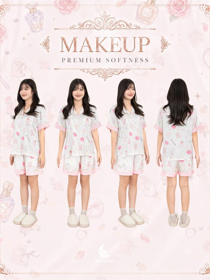 ชุดนอน LovelyNight แขนสั้น-ขาสั้น Makeup A26 - Image 8