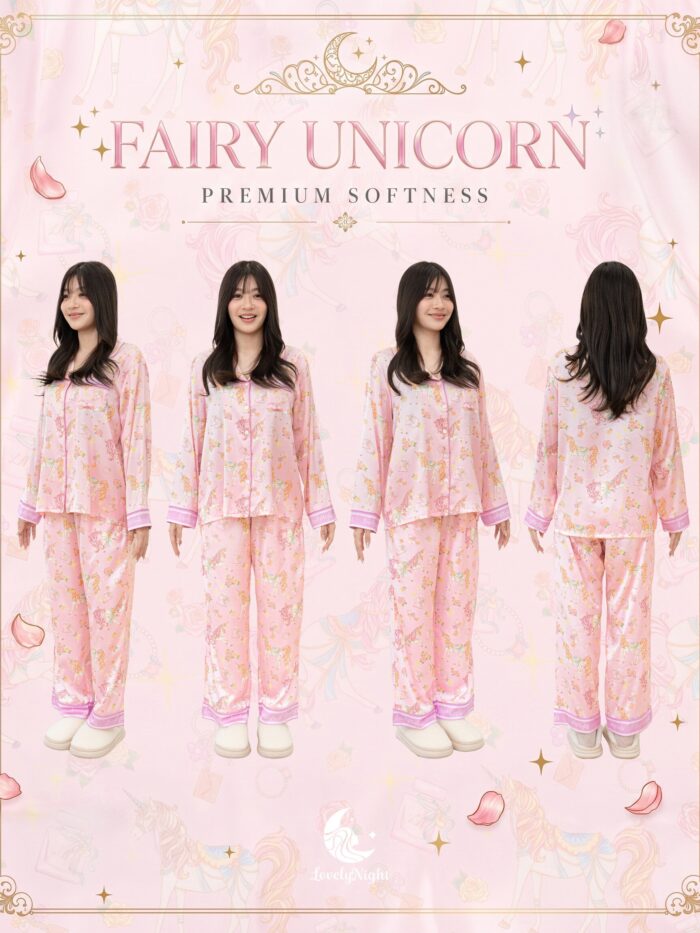 ชุดนอน LovelyNight แขนยาว-ขายาว Fairy Unicorn B25 - Image 9