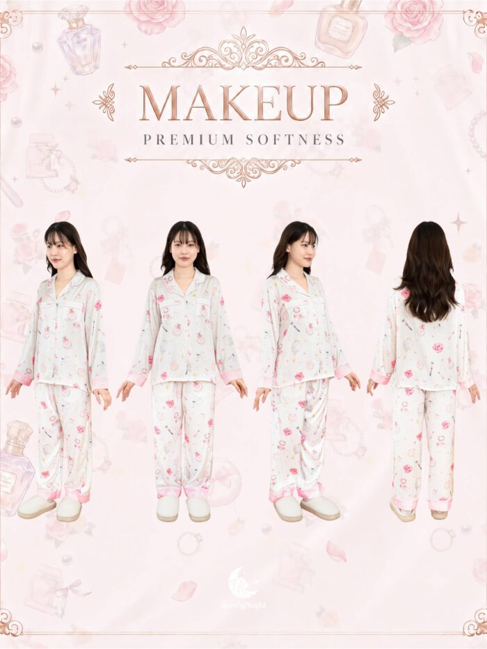 ชุดนอน LovelyNight แขนยาว-ขายาว Makeup B26 - Image 11