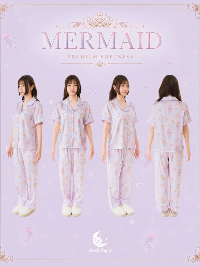 ชุดนอน LovelyNight แขนสั้น-ขายาว Pretty Mermaid D24 - Image 10