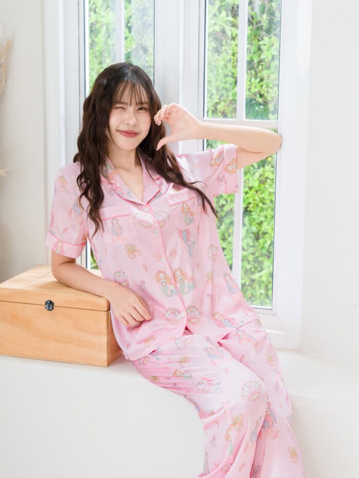 ชุดนอน LovelyNight แขนสั้น-ขายาว Pretty Mermaid D24 - Image 6
