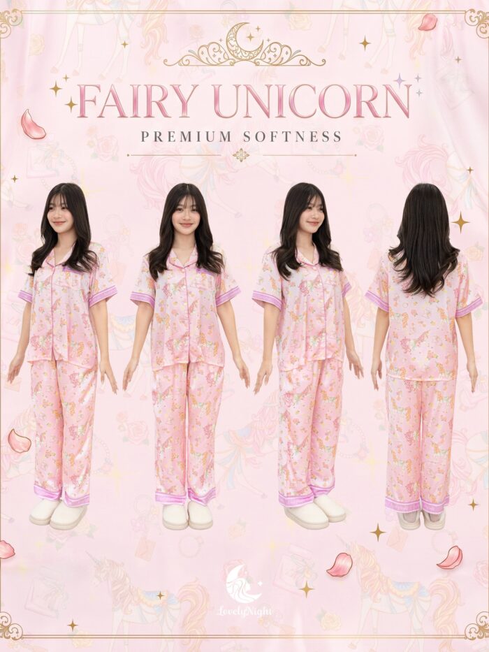 ชุดนอน LovelyNight แขนสั้น-ขายาว Fairy Unicorn D25 - Image 13