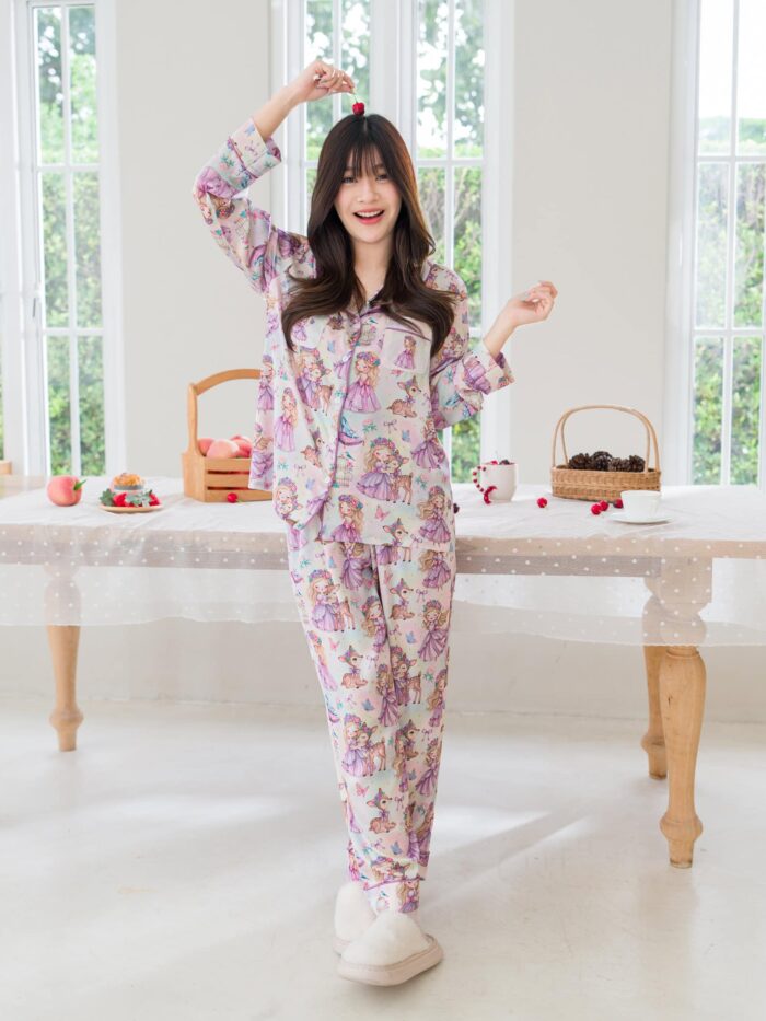 ชุดนอน LovelyNight แขนยาว-ขายาว Princess B15
