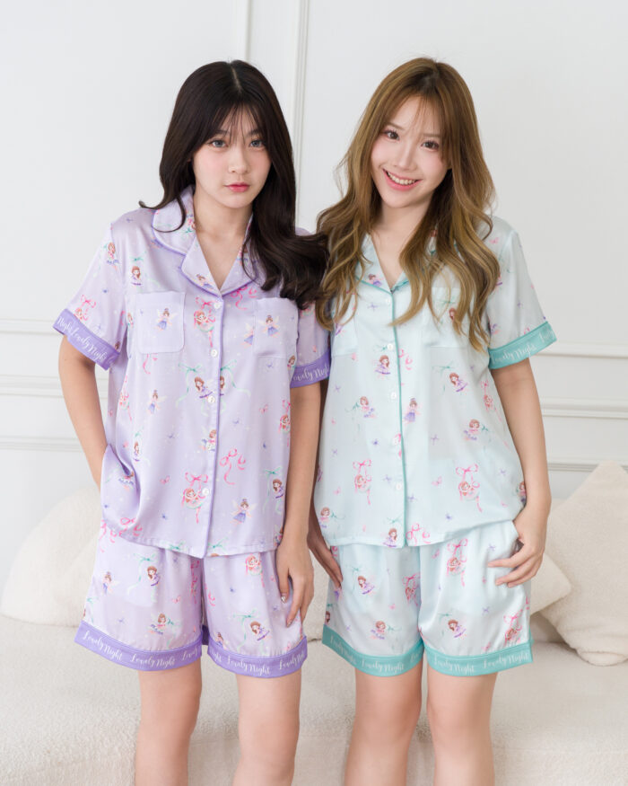 ชุดนอน LovelyNight แขนสั้น-ขาสั้น Little Angel A28