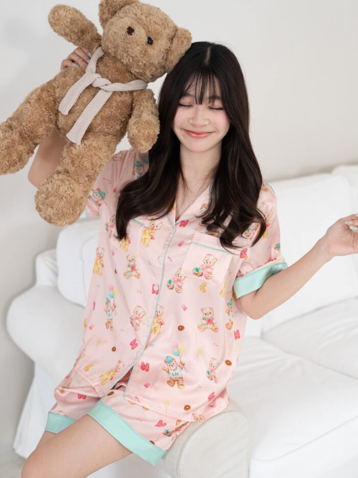ชุดนอน LovelyNight แขนสั้น-ขาสั้น Teddy Bear A29 - Image 5