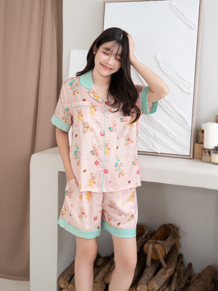 ชุดนอน LovelyNight แขนสั้น-ขาสั้น Teddy Bear A29 - Image 2