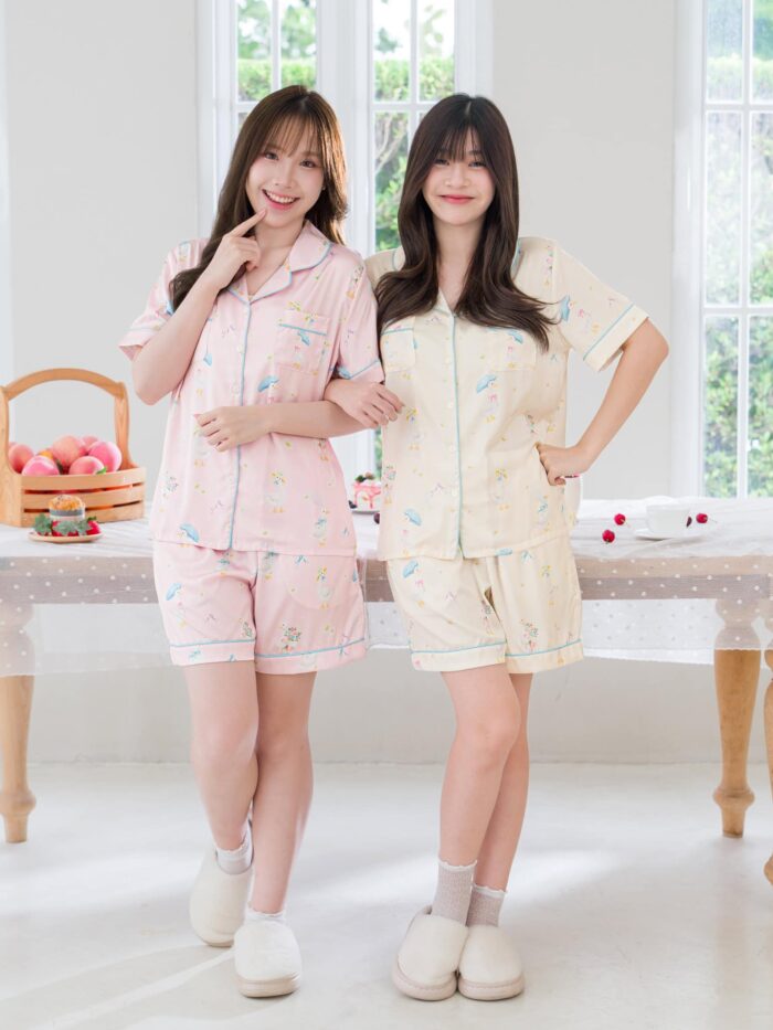 ชุดนอน LovelyNight แขนสั้น-ขาสั้น Cozy Duck A30