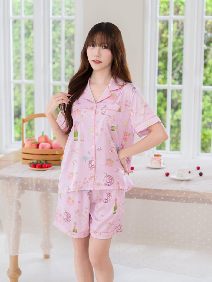 ชุดนอน LovelyNight แขนสั้น-ขาสั้น Party A31
