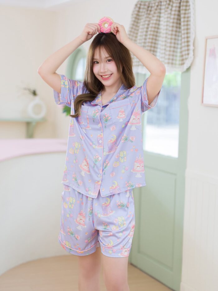 ชุดนอน LovelyNight แขนสั้น-ขาสั้น Dreamy Cake A32 - Image 4