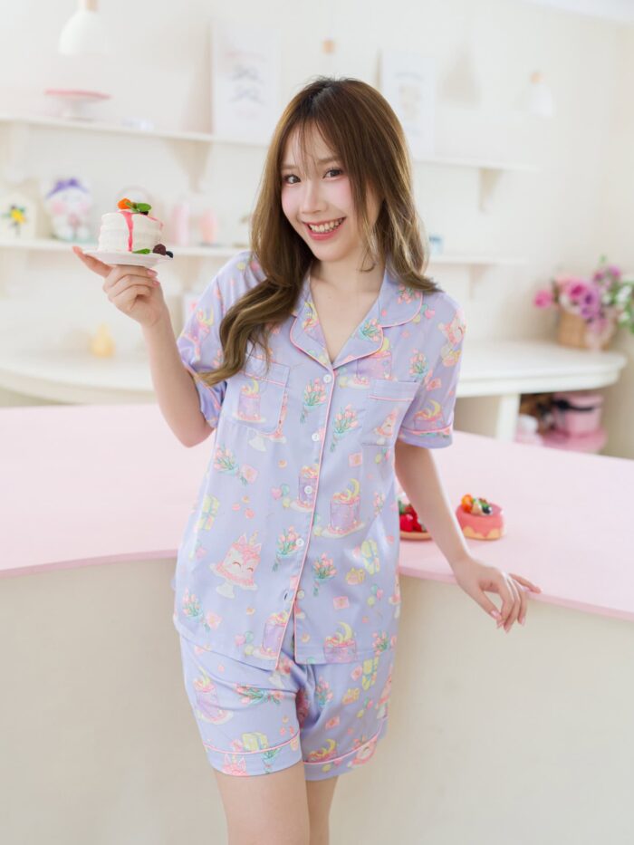 ชุดนอน LovelyNight แขนสั้น-ขาสั้น Dreamy Cake A32 - Image 3