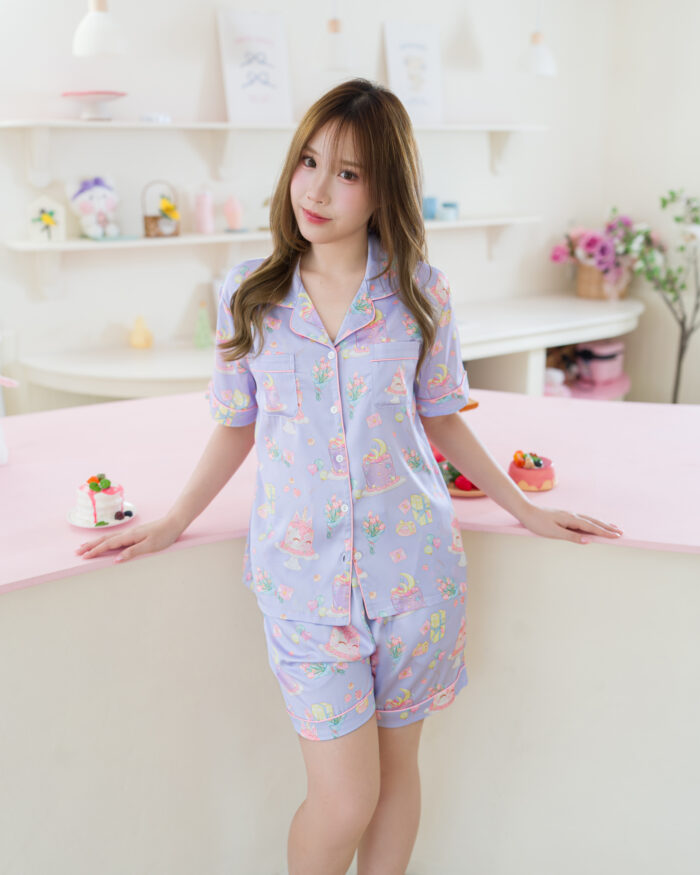 ชุดนอน LovelyNight แขนสั้น-ขาสั้น Dreamy Cake A32