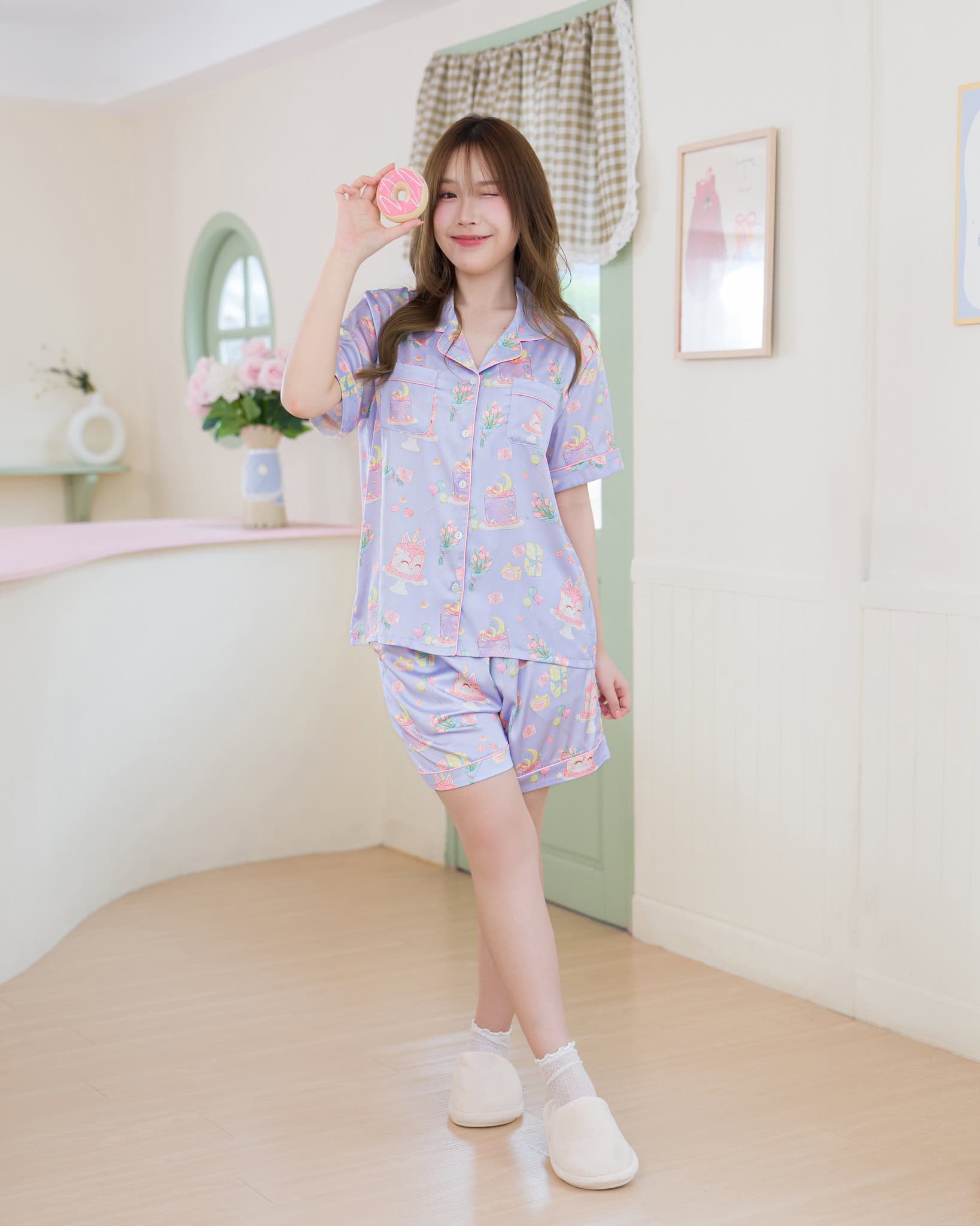 ชุดนอน LovelyNight แขนสั้น-ขาสั้น Dreamy Cake A32 - Image 7