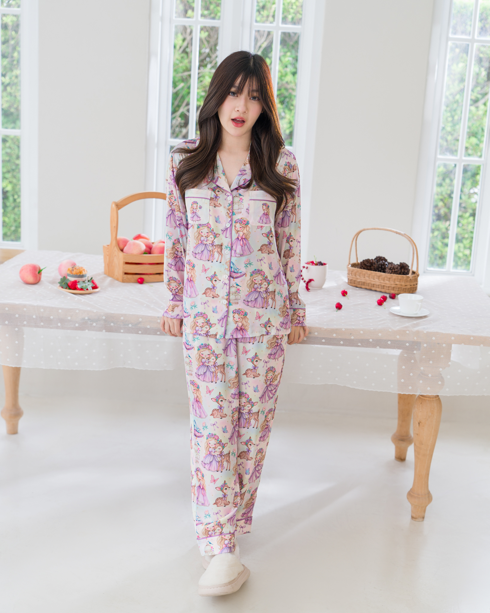 ชุดนอน LovelyNight แขนยาว-ขายาว Princess B15 - Image 9