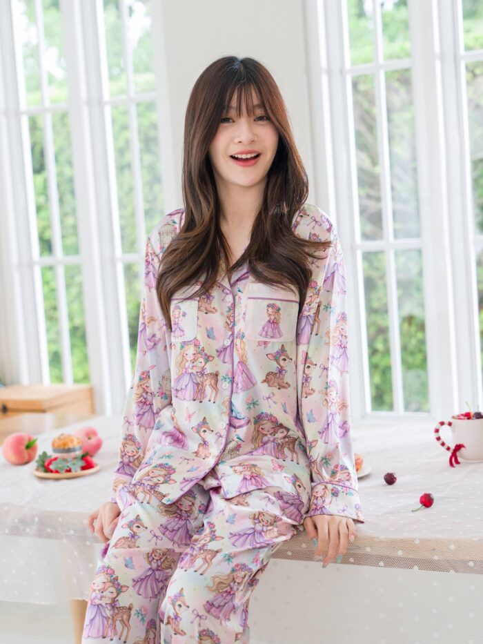 ชุดนอน LovelyNight แขนยาว-ขายาว Princess B15 - Image 7
