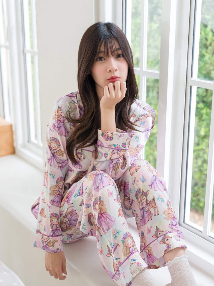 ชุดนอน LovelyNight แขนยาว-ขายาว Princess B15 - Image 6