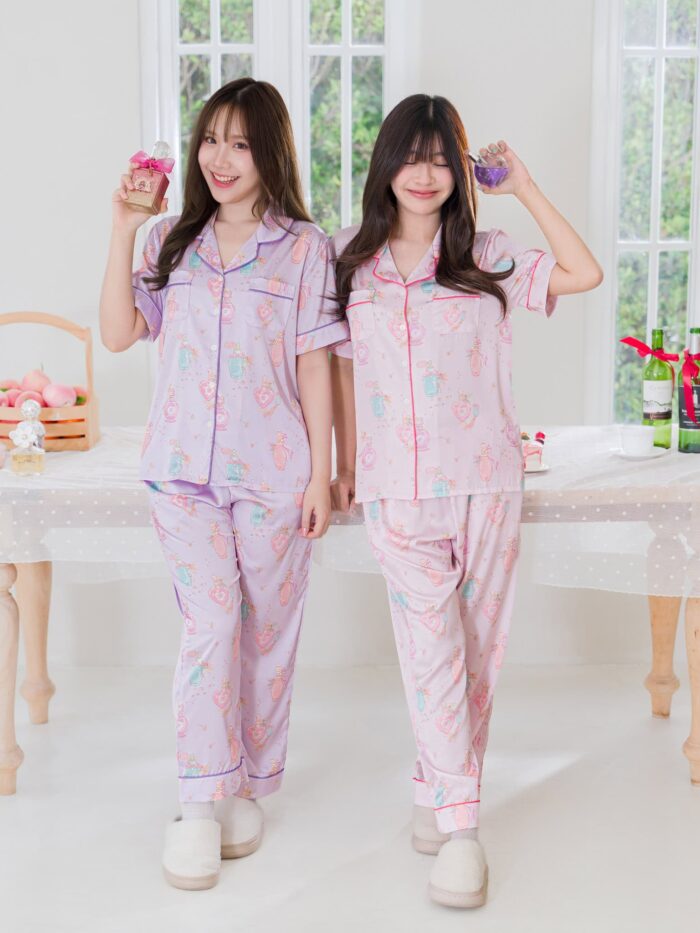 ชุดนอน LovelyNight แขนสั้น-ขายาว Perfume D27