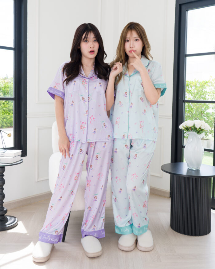 ชุดนอน LovelyNight แขนสั้น-ขายาว Little Angel D28