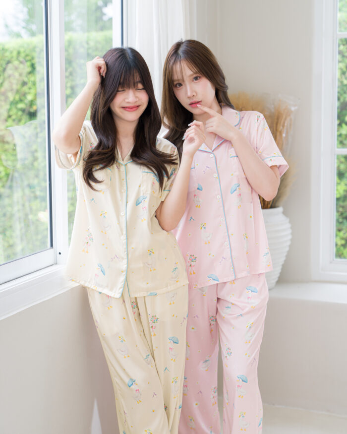 ชุดนอน LovelyNight แขนสั้น-ขายาว Cozy Duck D30