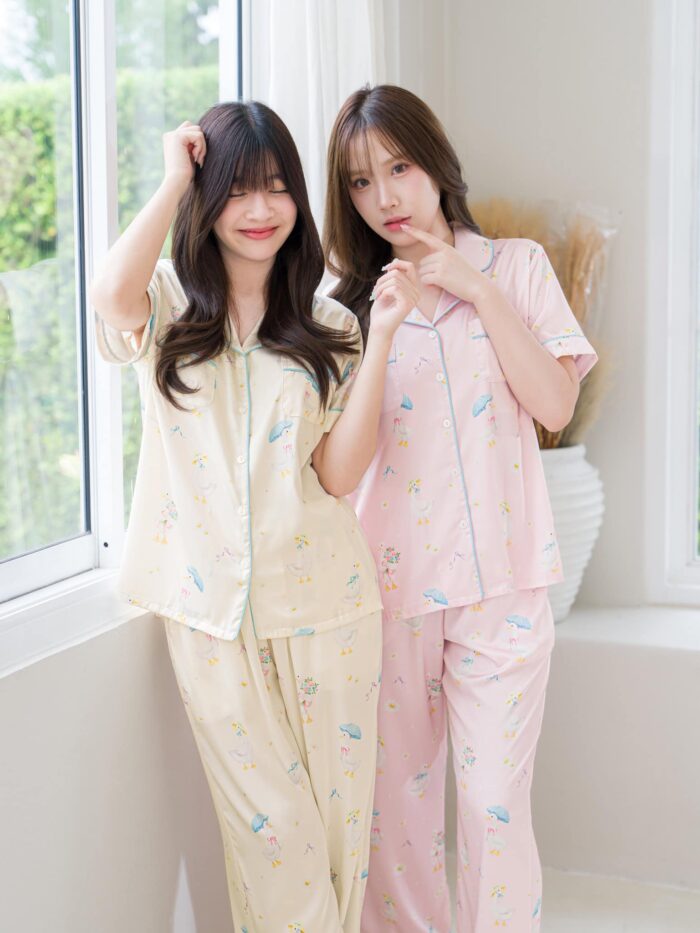 ชุดนอน LovelyNight แขนสั้น-ขายาว Cozy Duck D30