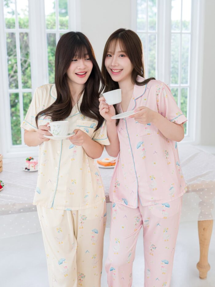 ชุดนอน LovelyNight แขนสั้น-ขายาว Cozy Duck D30 - Image 3