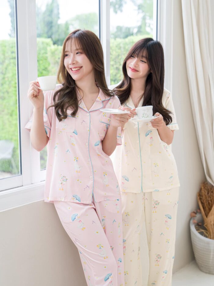 ชุดนอน LovelyNight แขนสั้น-ขายาว Cozy Duck D30 - Image 4