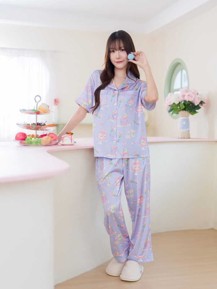 ชุดนอน LovelyNight แขนสั้น-ขายาว Dreamy Cake D32