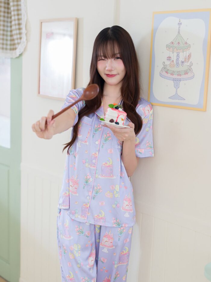 ชุดนอน LovelyNight แขนสั้น-ขายาว Dreamy Cake D32 - Image 3