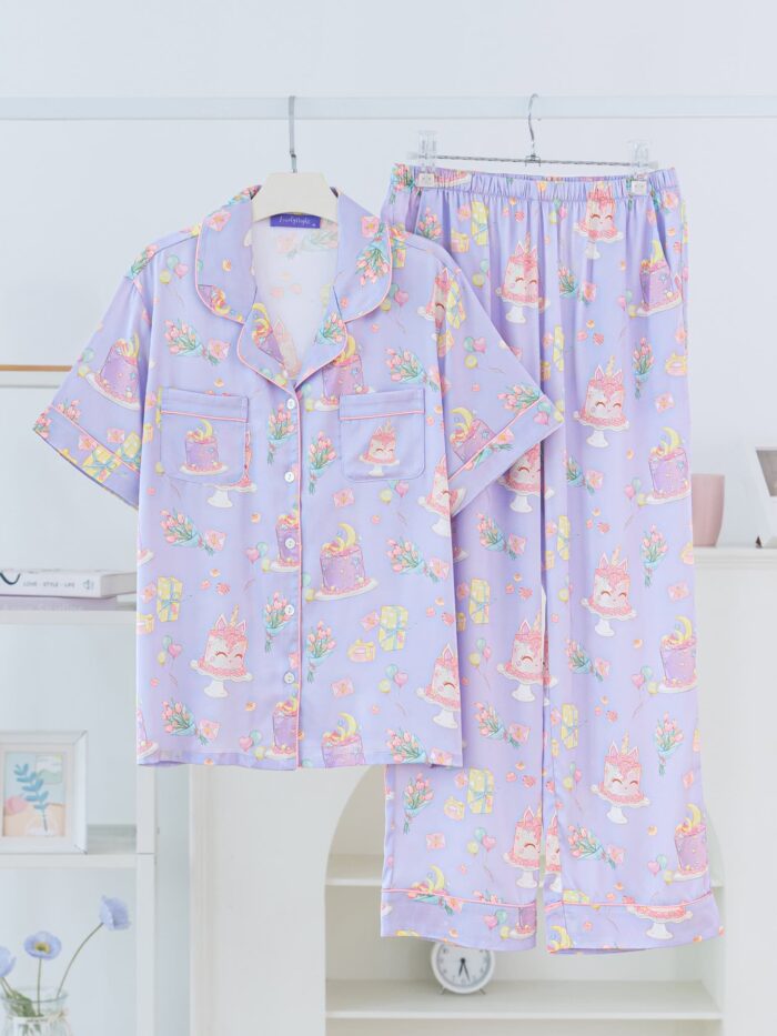 ชุดนอน LovelyNight แขนสั้น-ขายาว Dreamy Cake D32 - Image 8