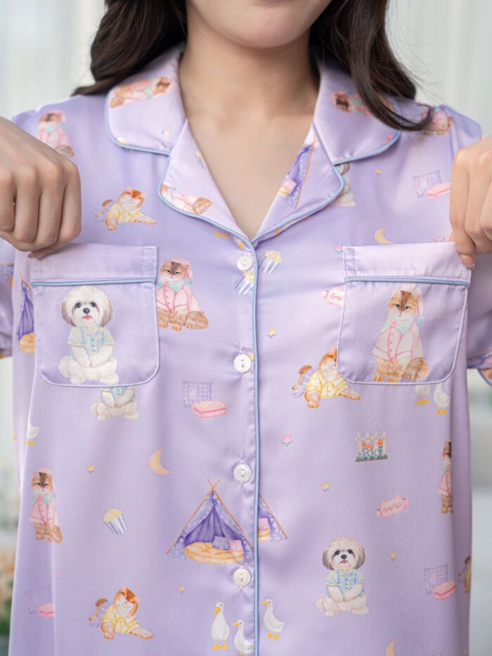 ชุดนอน LovelyNight แขนสั้น-ขาสั้น Buaykhem Gang A80 - Image 3