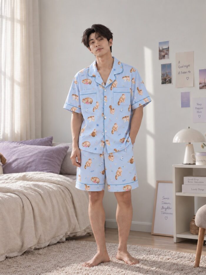 ชุดนอนผู้ชาย LovelyNight แขนสั้น-ขาสั้น Pluto A85