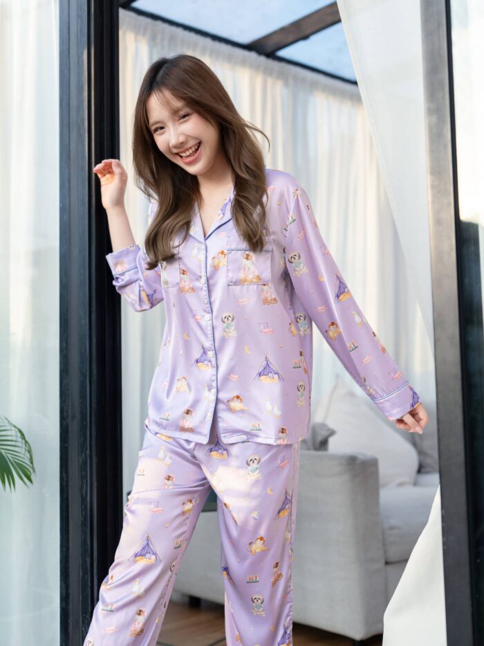 ชุดนอน LovelyNight แขนยาว-ขายาว Buaykhem Gang B80