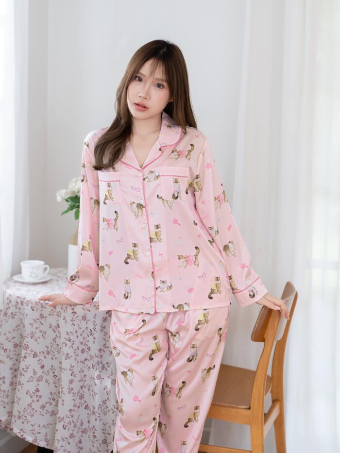 ชุดนอน LovelyNight แขนยาว-ขายาว Theia B81