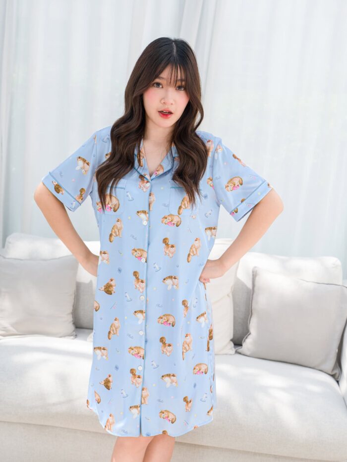 ชุดนอน LovelyNight กระโปรง Pluto C82