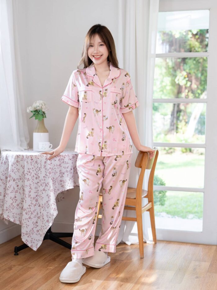 ชุดนอน LovelyNight แขนสั้น-ขายาว Theia D81