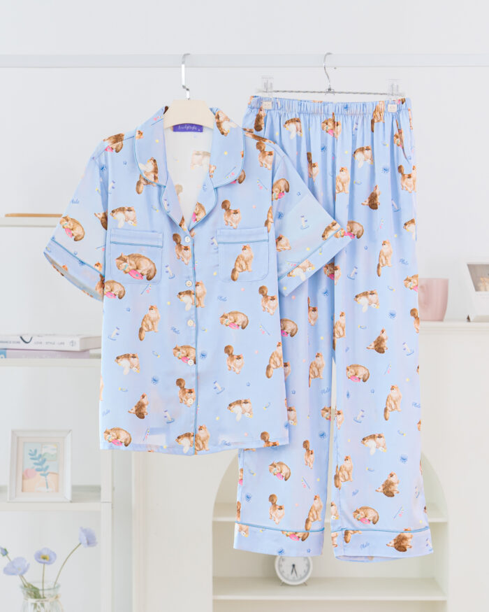 ชุดนอน LovelyNight แขนสั้น-ขายาว Pluto D82