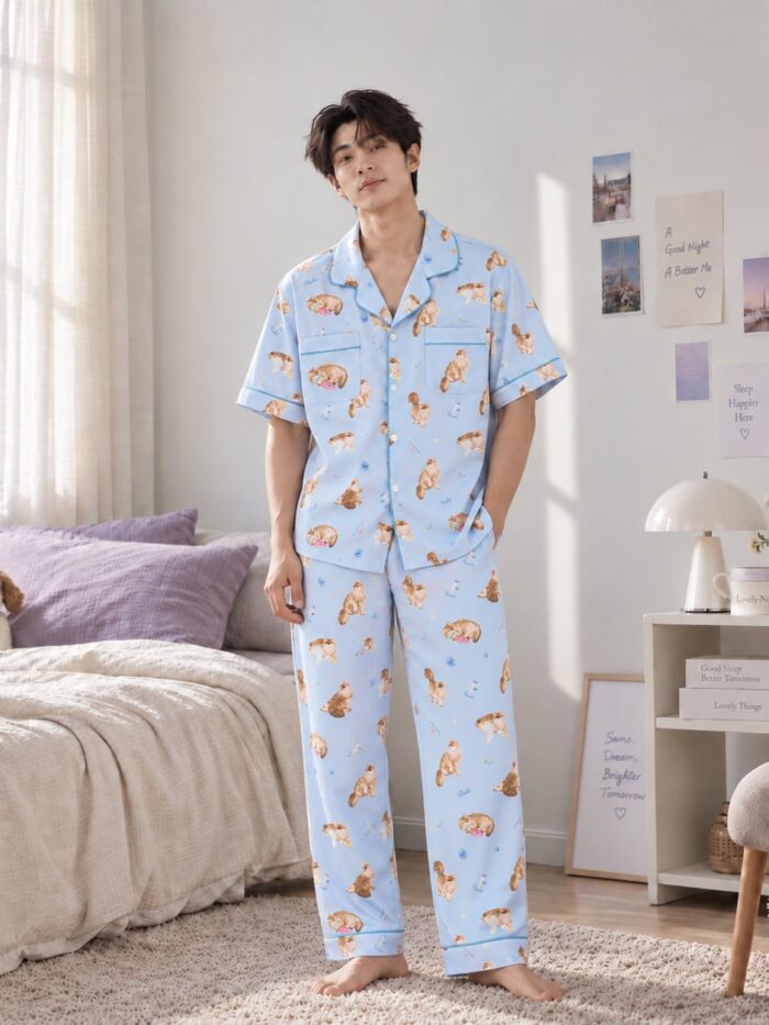 ชุดนอนผู้ชาย LovelyNight แขนสั้น-ขายาว Pluto D85