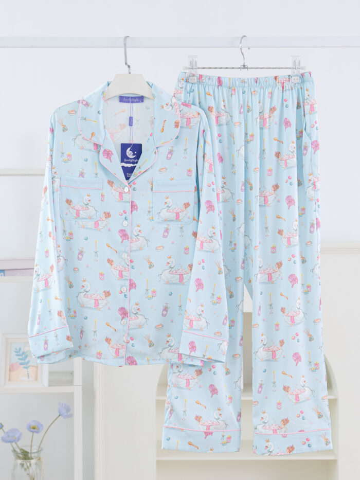 ชุดนอน LovelyNight แขนยาว-ขายาว Swan Bath B34 - Image 3