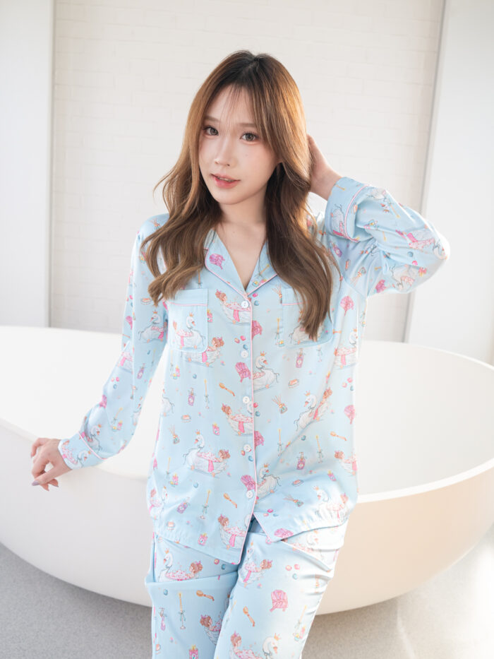 ชุดนอน LovelyNight แขนยาว-ขายาว Swan Bath B34 - Image 2