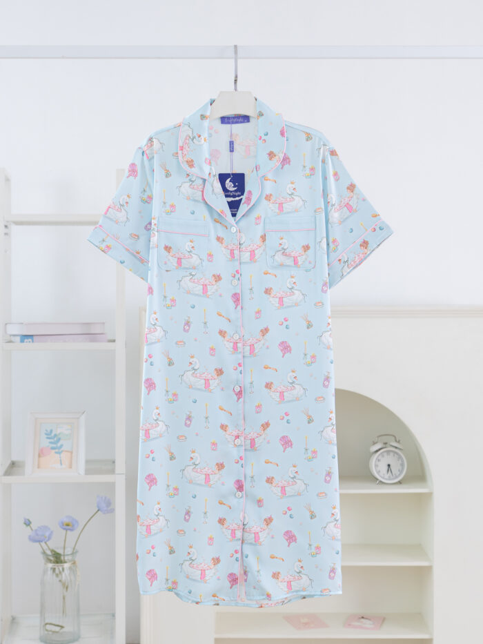 ชุดนอน LovelyNight กระโปรง Swan Bath C34 - Image 2